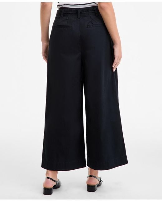 On 34th Green High-rise Belted Cropped Wide-leg Pants