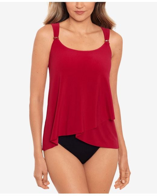 Miraclesuit Red Razzle Dazzle Tankini Top & Bottoms