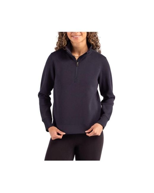 Cutter & Buck Blue Roam Epic Versatility Recycled Quarter Zip Pullover