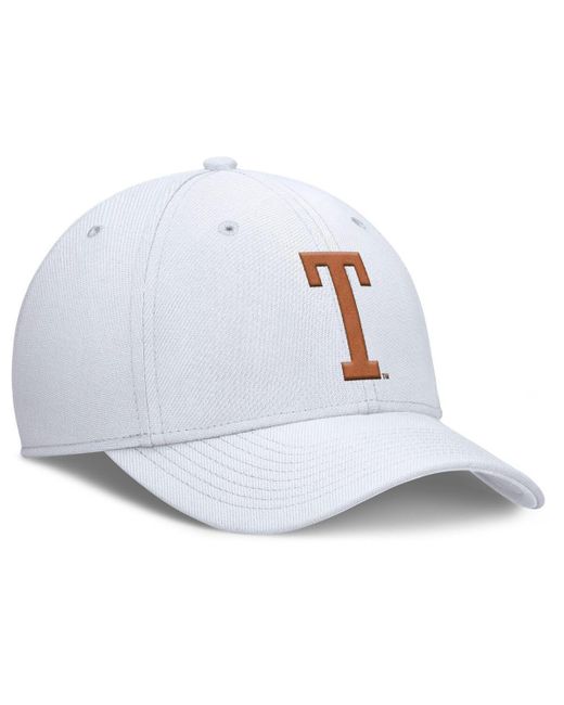 Nike White Texas Longhorns Rise Academic Dri-fit Flex Hat for men