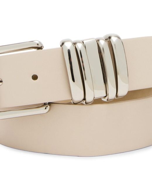 Steve Madden Black Polyurethane Multi Keeper Belt