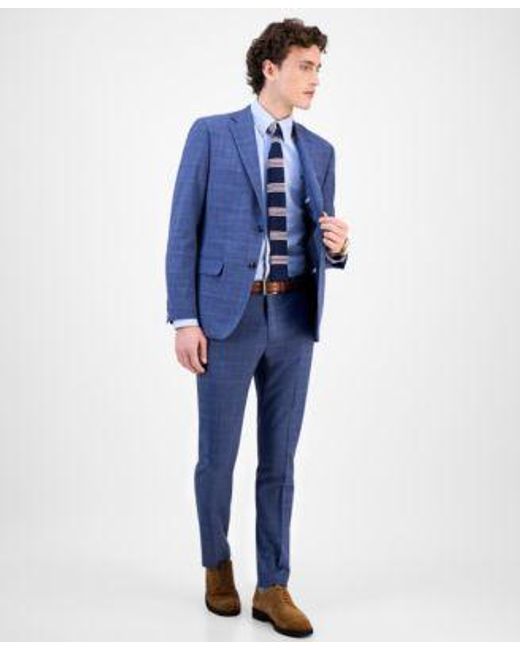 Tommy Hilfiger Blue Modern Fit Wool Th Flex Stretch Suit Separates for men