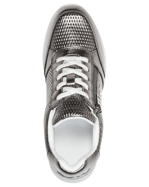 DKNY Gray Sorvino Wedge Sneaker
