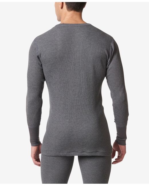 Stanfield's Gray Waffle Knit Thermal Long Undershirt for men