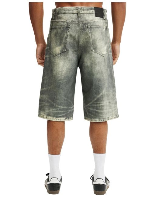 Cotton On Green Super baggy Jort Shorts for men