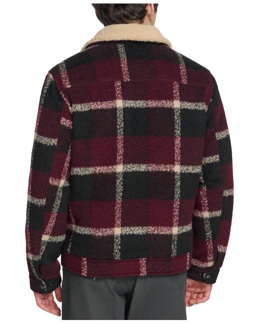 Levi's Brown Plaid Full-zip Depot Jacket for men