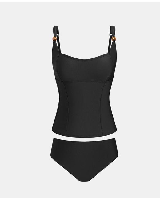 CUPSHE Black Chic Tankini Sets