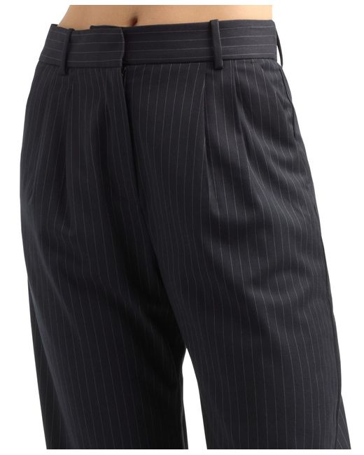 Bcx Blue Pinstripe Pleated Pants