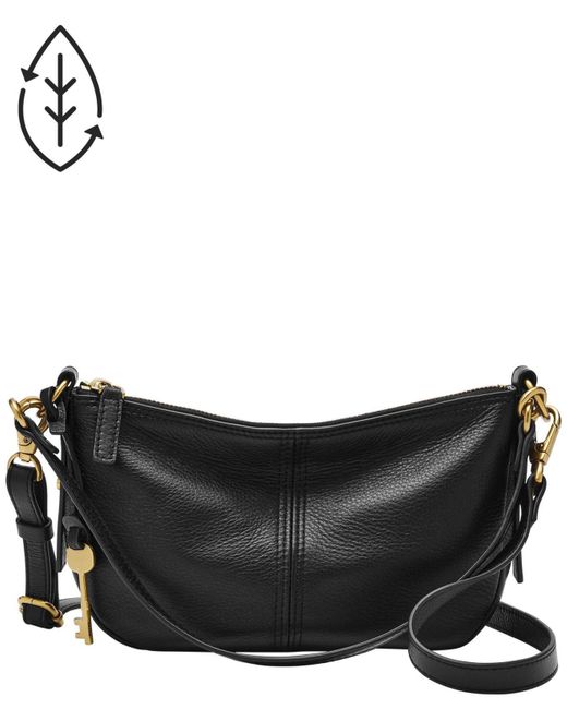 Fossil Jolie Leather Baguette Bag in Black Lyst