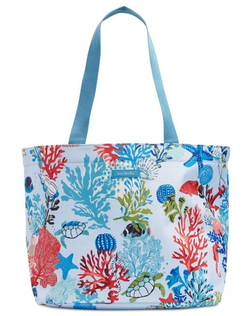 Vera Bradley Blue Drawstring Family Beach Tote