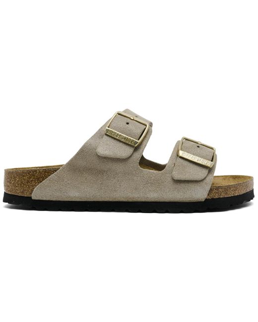 Birkenstock Brown Arizona Soft Footbed Suede Leather Sandals