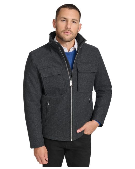 Calvin Klein Gray Outerwear Jacket,dark Charcoal,large for men