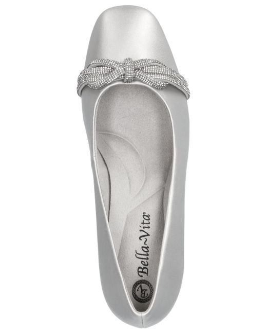 Bella Vita Gray Marigold Square Toe Pumps