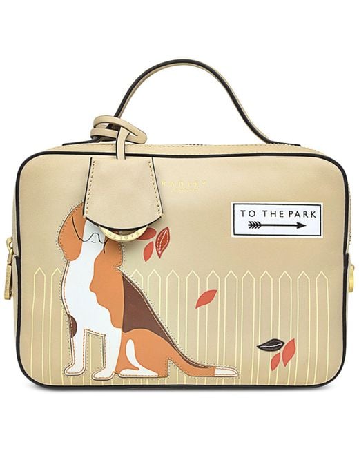 Radley Leather Radley And Friends Small Zip Top Crossbody in Clay