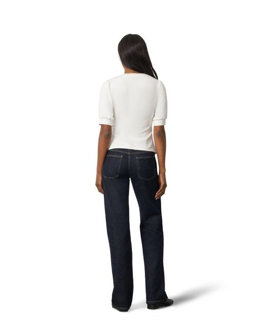 Cable & Gauge White Draped Wrap Top