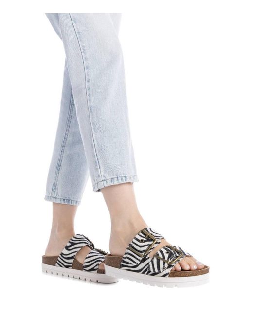 Xti White Footbed Sandals Refresh By