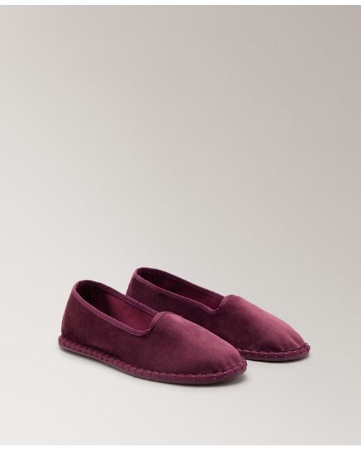 Mango Purple Velour Shoes