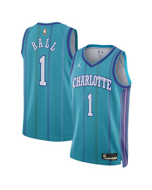 Nike Blue And Lamelo Ball Charlotte Hornets 2023/24 Swingman Replica Jersey