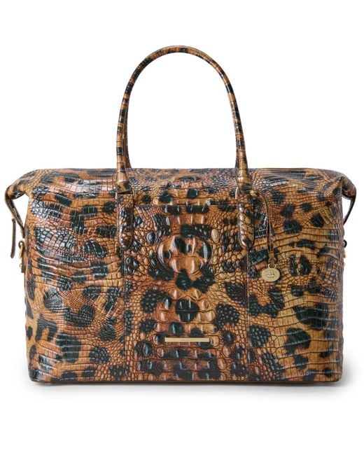 Brahmin Brown Duxbury Weekender Melbourne Leather Extra-large Travel Duffel Bag