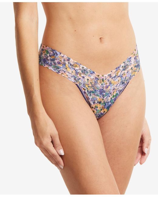 Hanky Panky Multicolor Printed Signature Lace Low Rise Thong