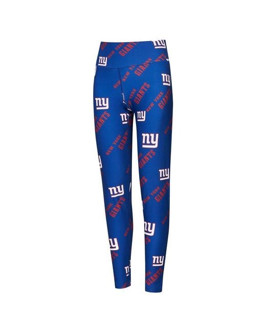Concepts Sport Blue New York Giants Breakthrough Allover Print Knit Sleep leggings
