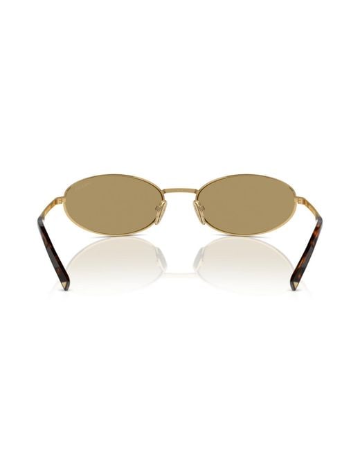 Prada Natural Signature Oval Sunglasses