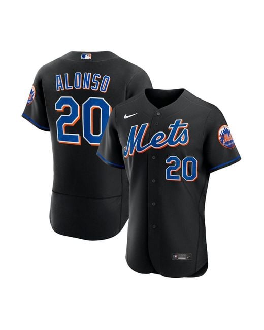 Nike Synthetic Pete Alonso Black New York Mets 2022 Alternate Authentic