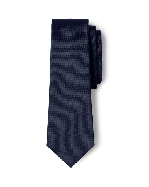 Lands' End Blue School Uniform Solid To Be Tied Tie for men