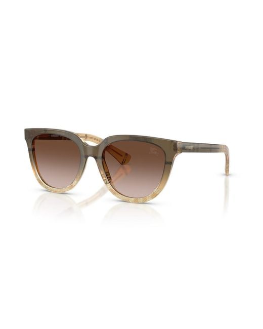 Burberry Brown Round Sunglasses
