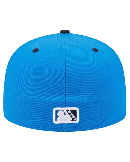 KTZ Blue/navy Tampa Tarpons Authentic Collection 59fifty Fitted Hat for men