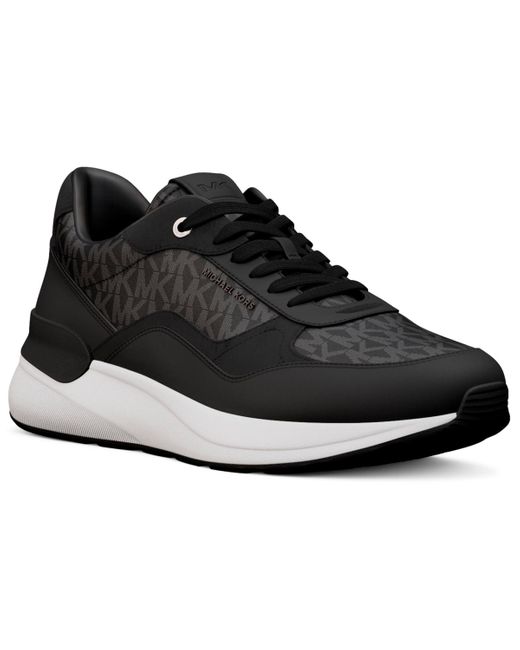 Michael Kors Black Trevor Round-toe Trainer Shoes for men
