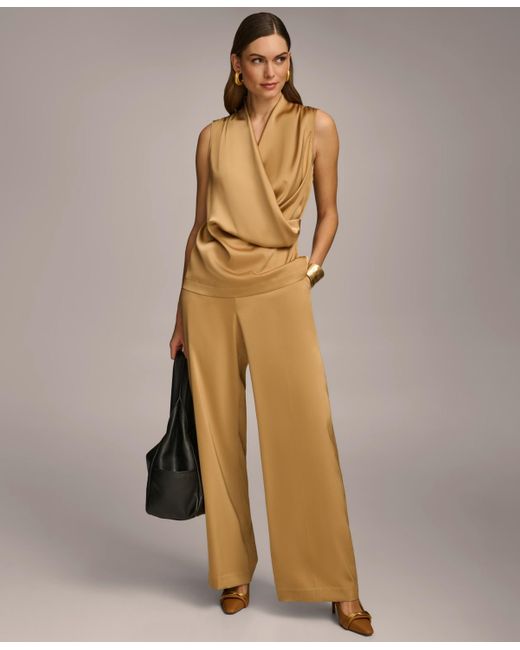 donna karan wrap top