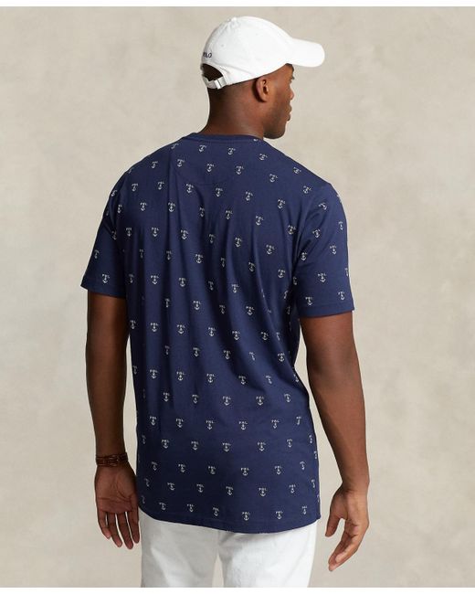 Polo Ralph Lauren Blue Big & Tall Logo-anchor Jersey T-shirt for men
