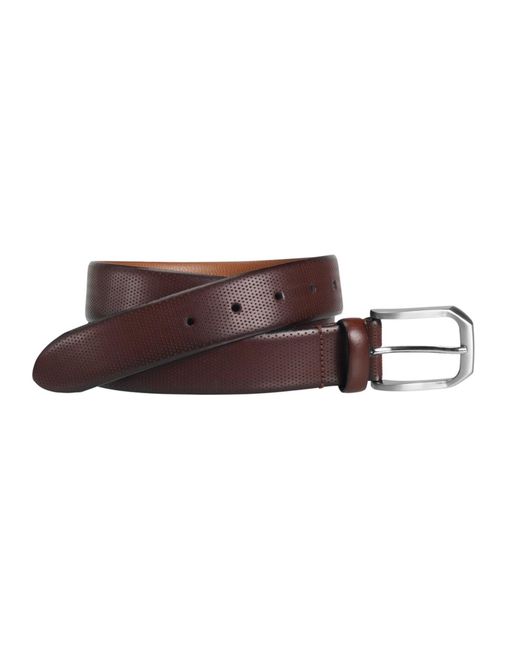 Johnston & Murphy Brown Micro Perf Belt for men
