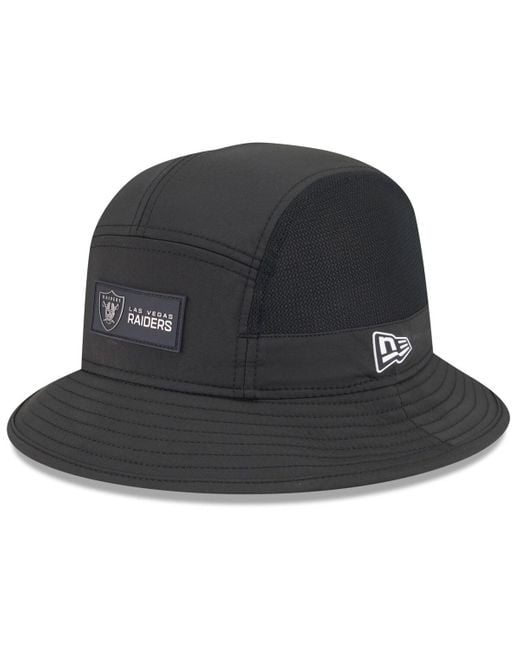 KTZ Black Las Vegas Raiders 2025 Sideline Bucket Hat for men