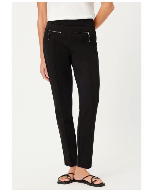 Olsen Black Mona Stretch Pull-on Pant