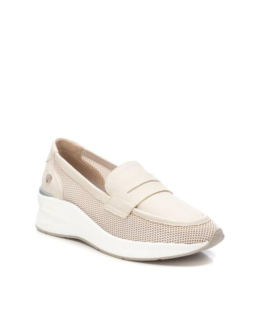 Xti White Mesh Loafers By