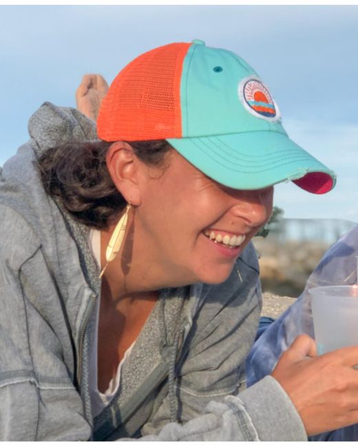 SHADY LADY Blue Salty Lady Adjustable Snap Back Mesh