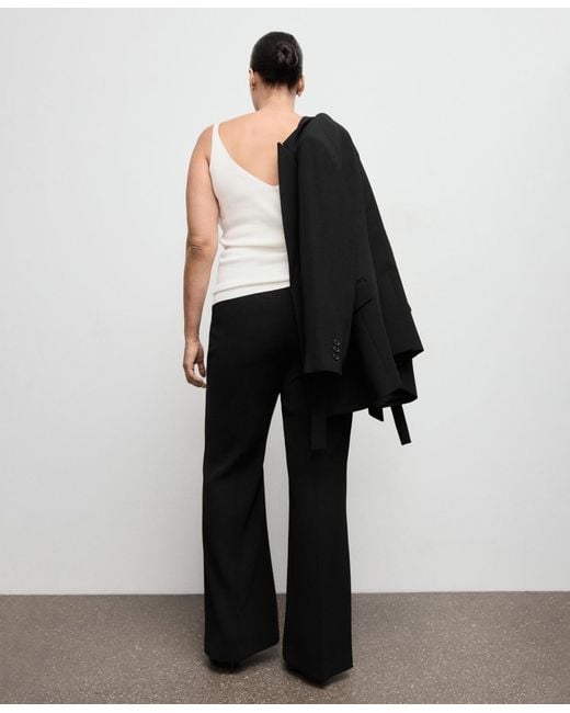Mango Black High-waist Suits Pants