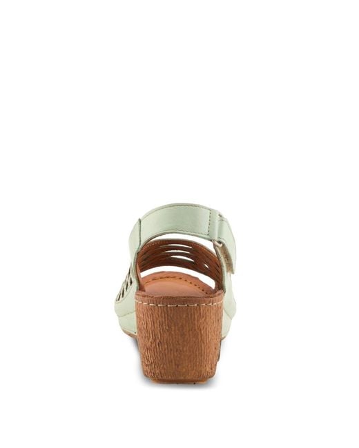 Spring Step Brown Denair Wedge Slingback