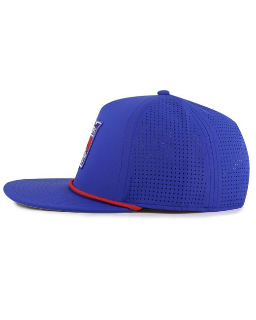 American Needle Blue New York Rangers Buxton Pro Tech Adjustable Hat for men