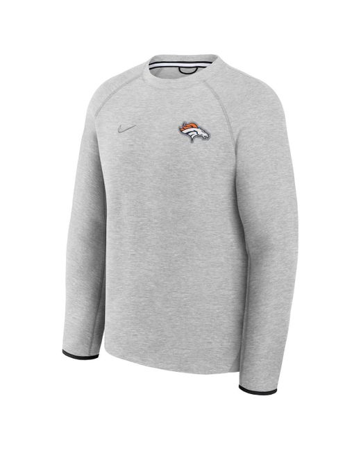 Nike Gray Denver Broncos Tech Fleece Raglan Sweatshirt for men