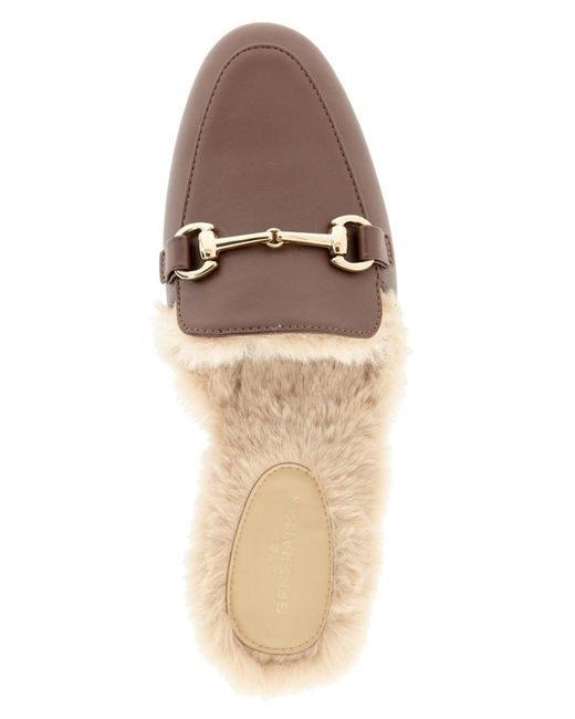 BCBGeneration Brown Zorie-2 Fur Lined Mule