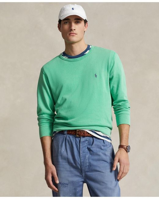 Polo Ralph Lauren Green Cotton French Terry Sweatshirt for men