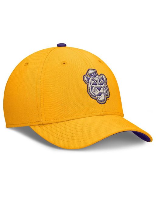 Nike Yellow Lsu Tigers Legacy Rise Performance Flex Hat for men