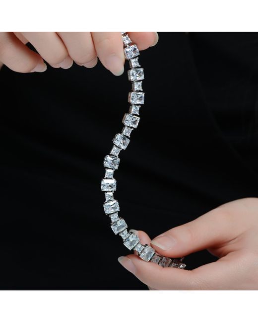 Genevive Jewelry White Sterling Silver Gold Plated