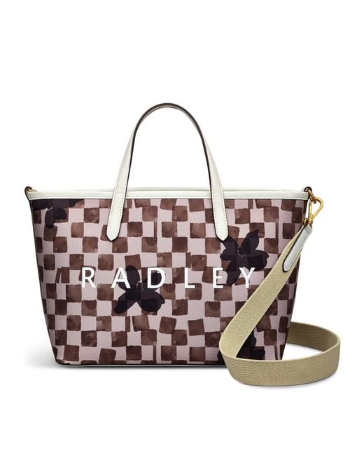 Radley Multicolor Southwell Gardens Check Medium Open Top Tote Bag