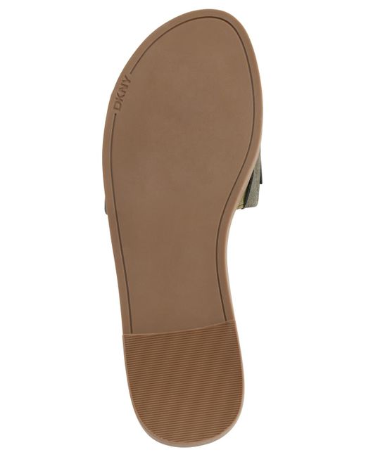 DKNY Gray Willow-flat Slide Everyday Cushioned Insole Footwear Sandal
