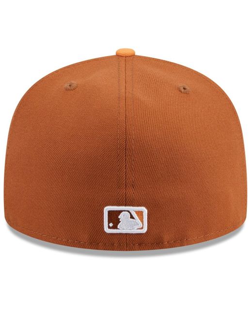 KTZ Brown/orange Arizona Diamondbacks Spring Color Basic Two-tone 59fifty Fitted Hat for men