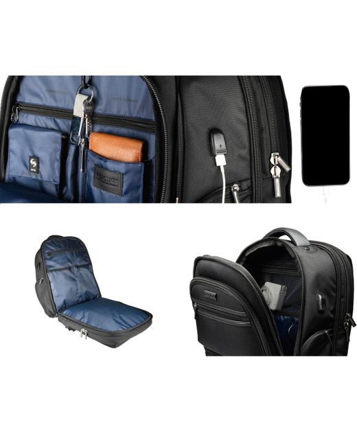 Kenneth Cole Black Tsa Checkpoint-friendly 17" Laptop Backpack